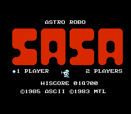 Astro Robo Sasa Title Screen